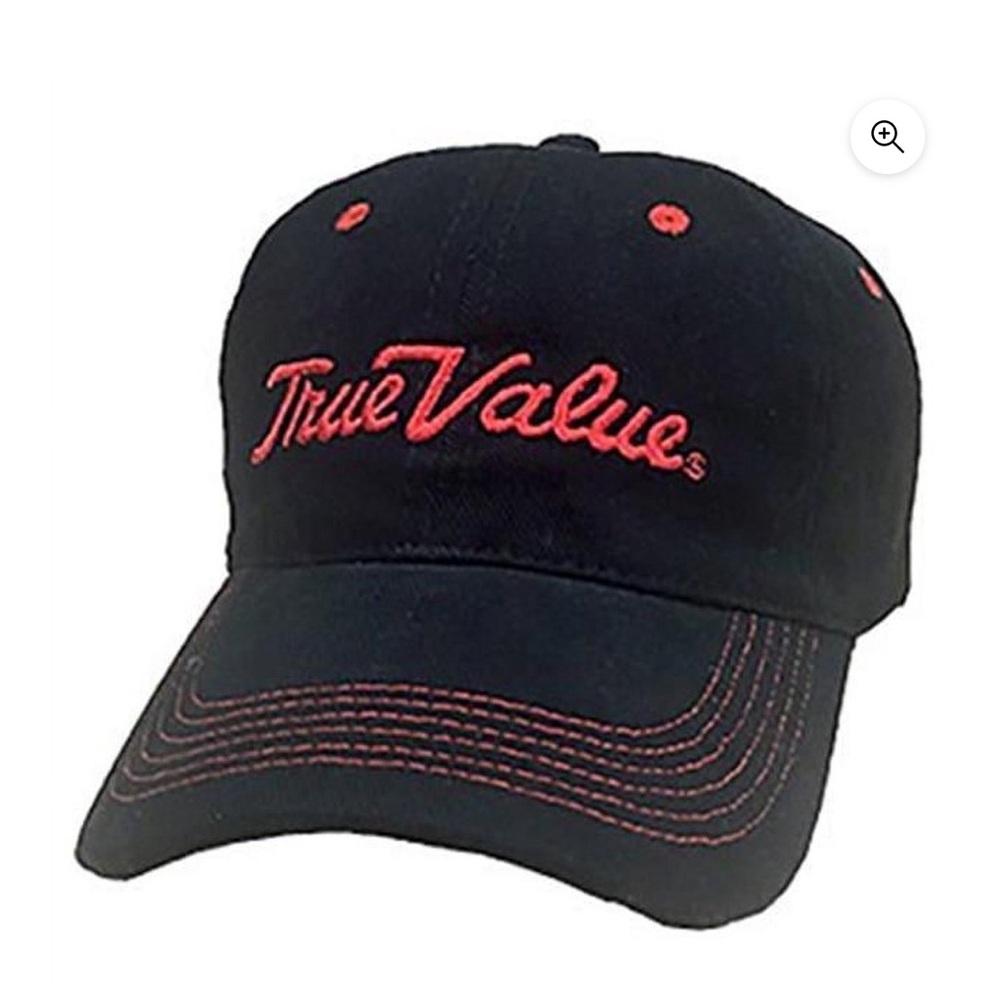 True Value Black Cap with Red Embroidery NWOT